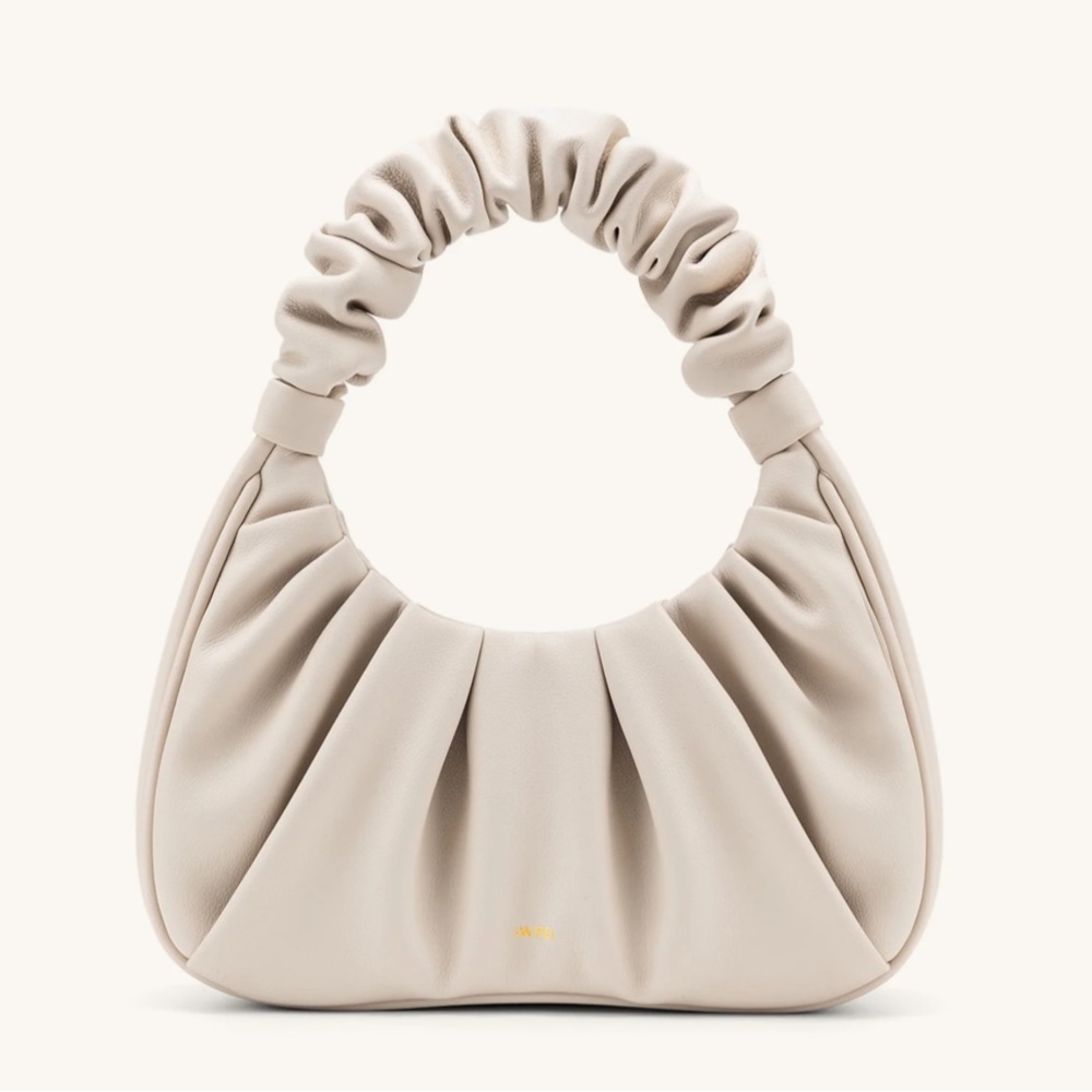 JW PEI GABBI RUCHED HOBO HANDBAG - IVORY